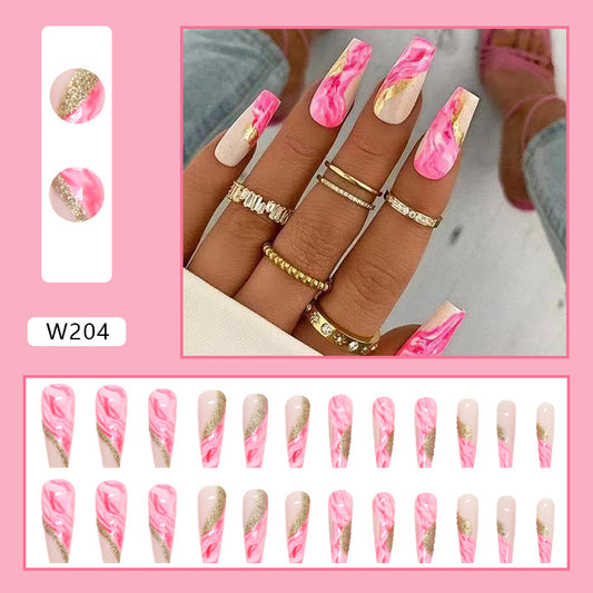 FM12 Golden Magic Mirror Pink Nails