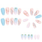 FA05 Milk Blue Gradient Summer Nails