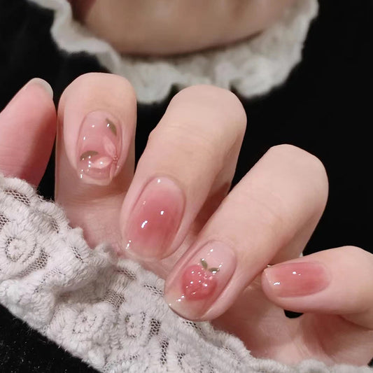 FS11 Honey Peach Mountain Tea Nails