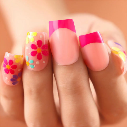 FM29 Colorful Flowers Nails