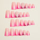 FD04 French Pink Dot Diamond Nails