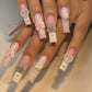 FM44 French Butterfly Pearl Nails