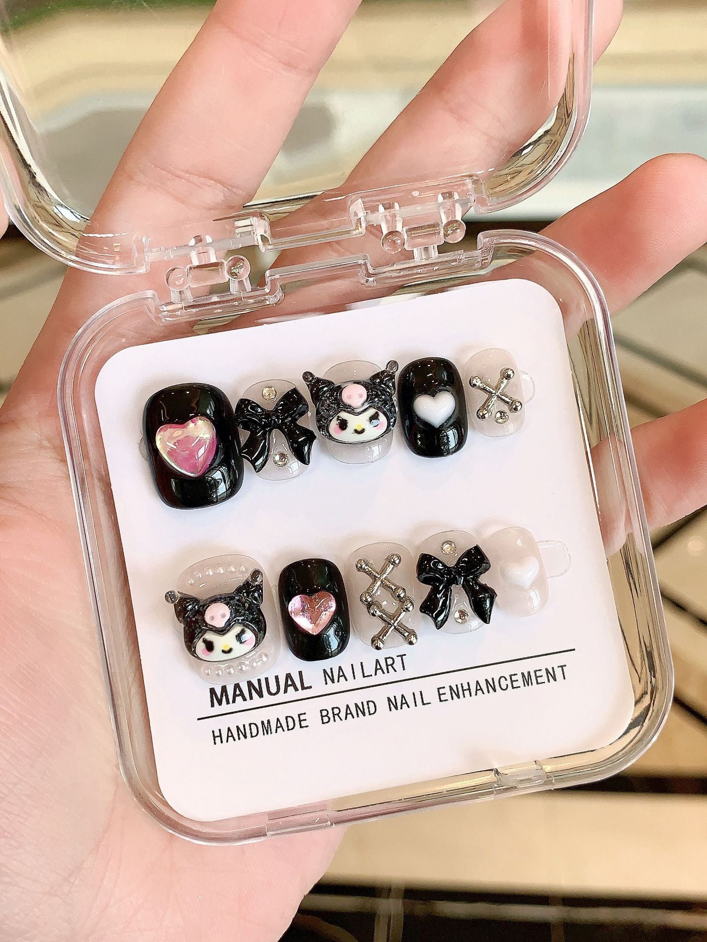 FS01 Heartbroken Kuromi Nails