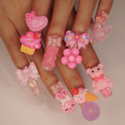 FM49 3D Cartoon Pattern Nails