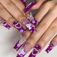 FM39 Purple Hello Kitty Cat Nails