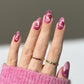 FM27 Rose Red Love Nails