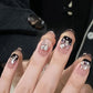 FS14 Black Night Love Diamond Nails