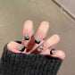 FS14 Black Night Love Diamond Nails