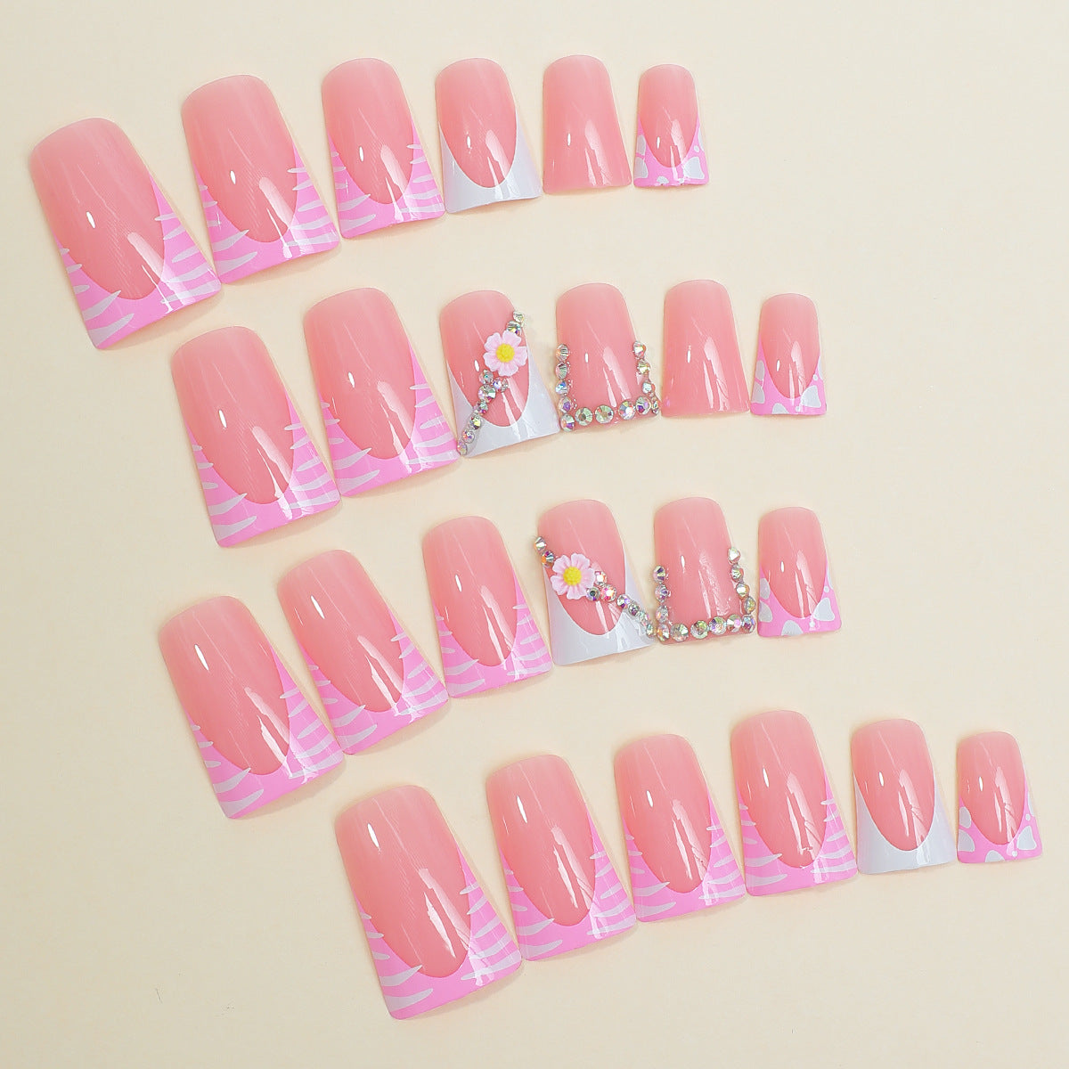 FD05 Marble Line Halo Dyeing Nails