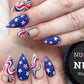 FA14 Independence Day Almond Nails