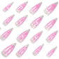 FM41 3D Pink Love Nails